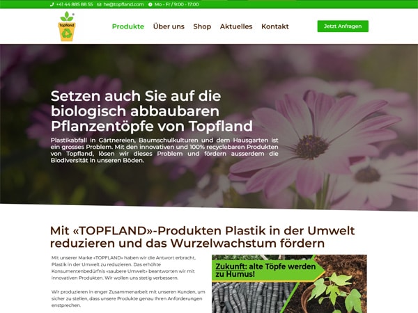 Webdesign-Referenz Topfland.com